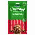 Drools All Life Stages Dog Treats Creamy 5 Sticks Tasty & Nutritious Snack for All Breeds (15g x5) 75g | Chicken & Spinach Flavour | Ideal for Training | Supports Hydration | Boost Muscle Health