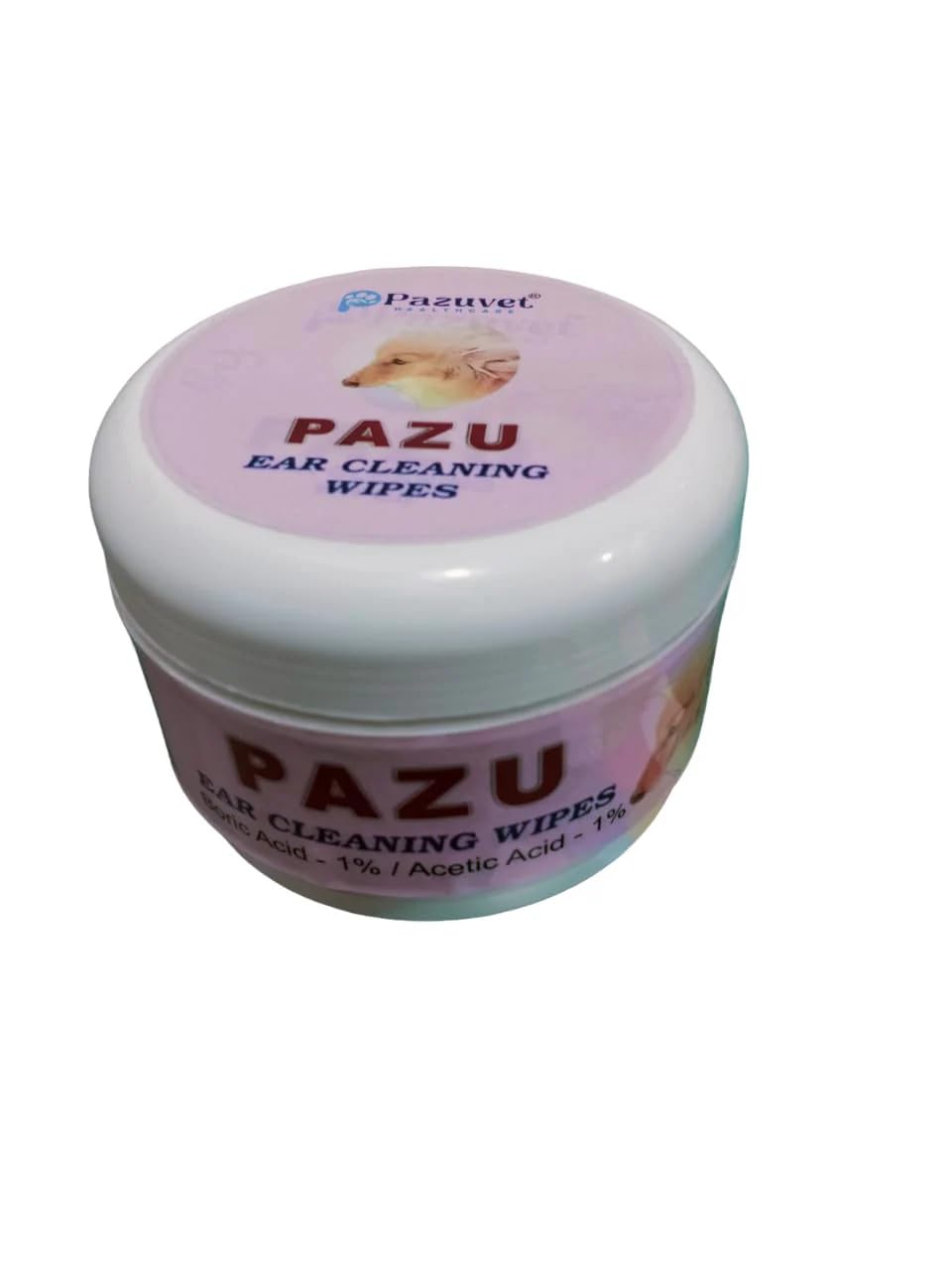 Pazuvet Ear Cleaning Wipes With 1 Boric Acid And 1 Acetic Acid 30 Count For Dogs And Cats