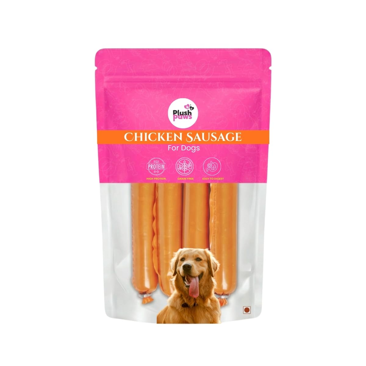 Plushpaws Dog Sausage Treats Chicken Sausages For Dogs Protein Rich Soft Tasty Training Snacks With Taurine Lysine Vitamin C Healthy Dog Treats 15g X 5 Pack Of 3 15 Sausages