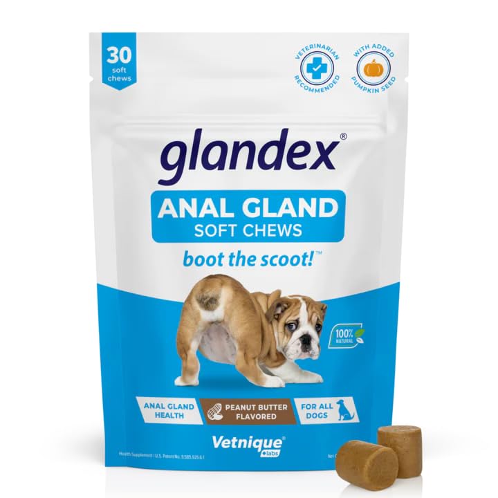 Gland X Anal Gland Soft Chews For Dogs Peanut Butter Flavoured 30 Count
