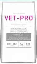 Vet Pro Low Grain Skin And Coat Dog Food 3kg With Omega 3 6 Epa Dha