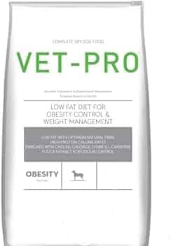Vet Pro Low Fat Dry Dog Food For Obesity Control And Weight Management 3kg