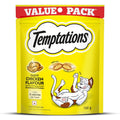 Temptations Cat Treats Tasty Chicken Flavour 160g Value Pack Crunchy Outside Soft Inside Goodness Of Protein Vitamins Minerals No Artificial Flavours Resealable Pouch Adult Wafer Standard