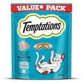 Temptations Adult Cat Treats Wafer, Tempting Tuna Flavour, 160g Value Pack, Crunchy Outside Soft Inside, Goodness of Protein, Vitamins & Minerals, No Artificial Flavours, Resealable Pouch? (Standard)