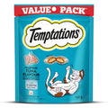Temptations Adult Cat Treats Wafer Tempting Tuna Flavour 160g Value Pack Crunchy Outside Soft Inside Goodness Of Protein Vitamins Minerals No Artificial Flavours Resealable Pouch Standard