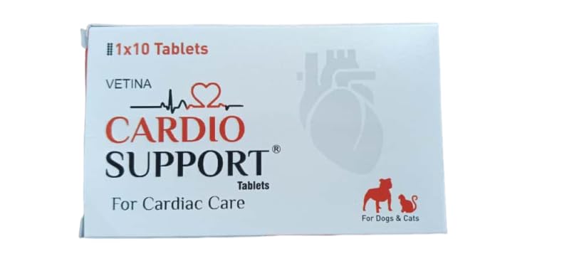 Vetina Cardio Support Tablets For Cardiac Care For Dogs Cats 10 Tablets Pack Of 3