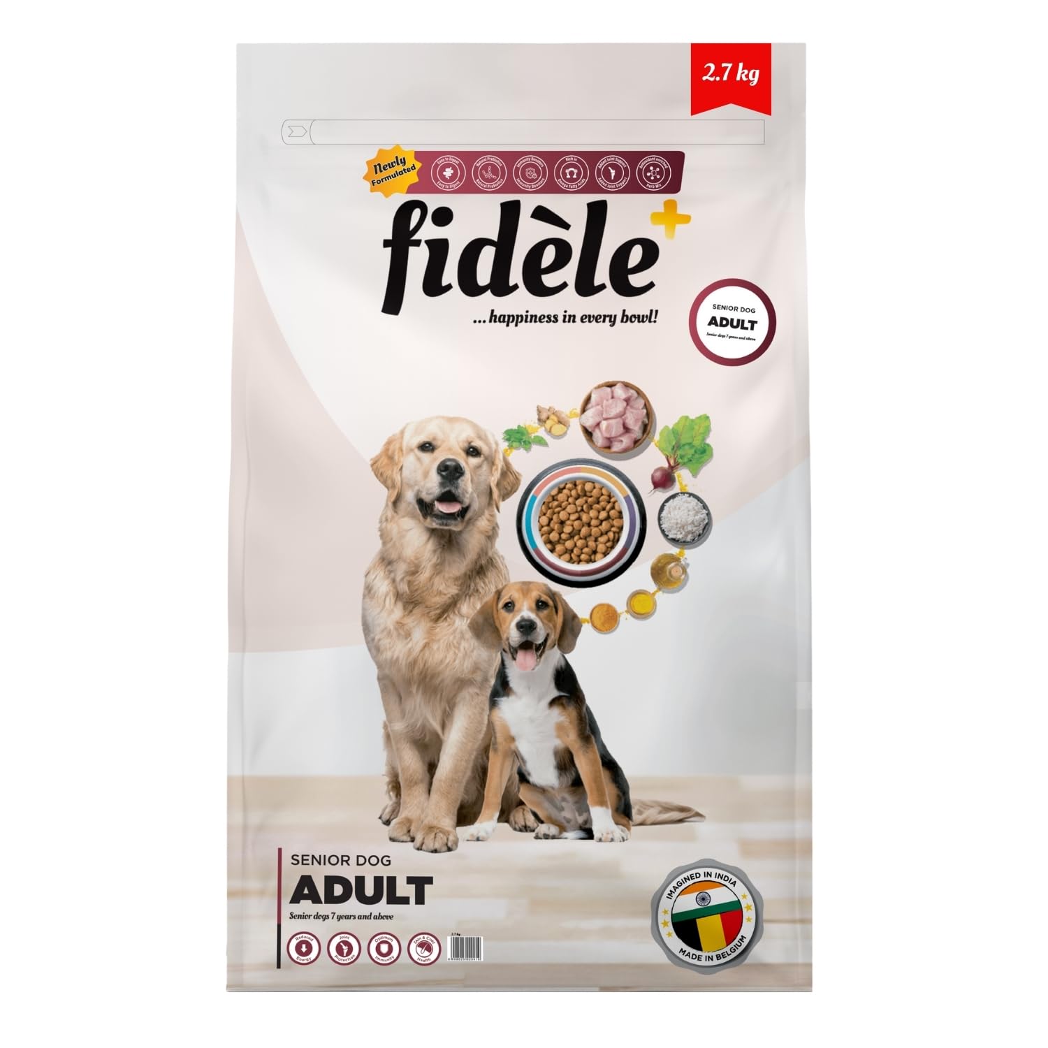 Fidele Senior Dog Food 2 7kg Real Chicken With Turmeric Coconut Oil Joint Support Easy Digestion Strong Immunity No Wheat Soy