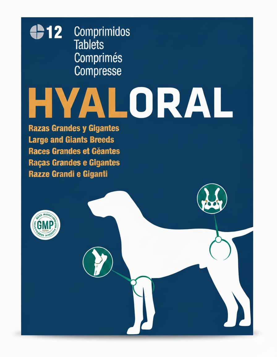 Hya Loral Hip Joint Supplement Tablets For Large Giant Dog Breeds 12 Count