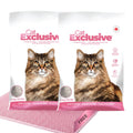 Intersand Cat Exclusive Clumping Cat Litter Scoopable Low Dust Hard Clumps All Breed Cats Long Lasting Odor Control Easy To Clean 10 Kg Baby Powder Pack Of 2 Free Mat