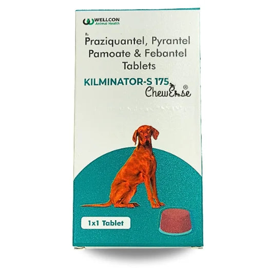 Wellcon Kilminator-S 175mg Chewable Tablet Dewormer for Dogs (1 Tablet)