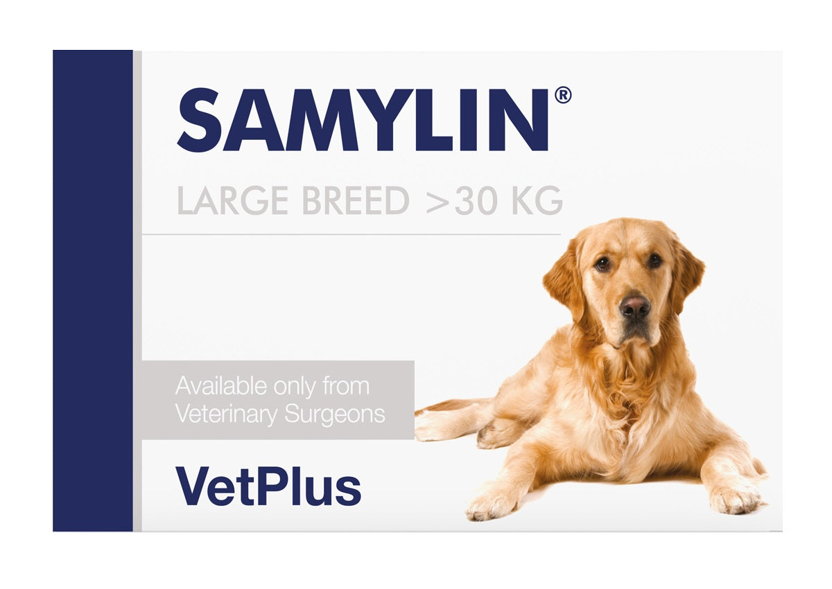 Vetplus Samylin Liver Support Nutraceutical Supplement for Large Breed Dog / Cat (30 Tablets)
