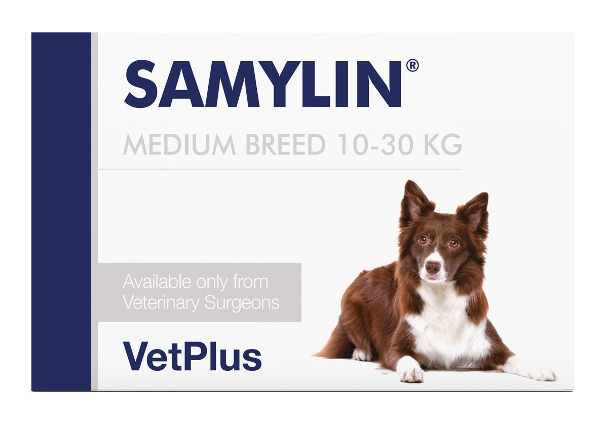 Vetplus Samylin Liver Support Nutraceutical Supplement for Medium Breed Dog / Cat (30 Tablets)
