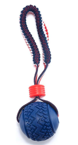 ZOOOP Dog Ball with Rope Toy for Medium and Small | Tough Rope Toy Non-Toxic and Durable | Pet Balls Toys | Color May Vary