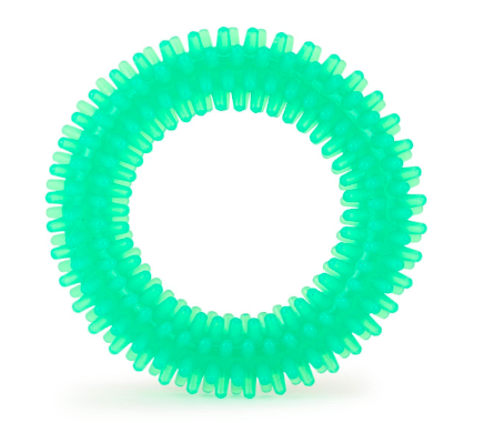ZOOOP Spiked Chew Ring Toy for Dogs | BPA Free Chew Ring | Color May Vary