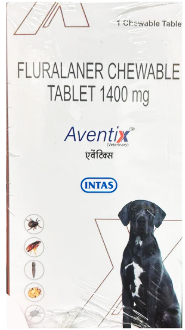 Aventix Fluralaner 1400mg tablet for dogs Body Weight (40-56kg)