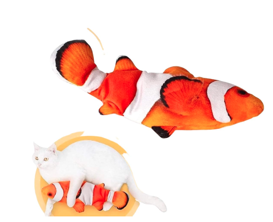 ZOOOP Floppy Fish Soft Toy for Dogs | Puppy Chew & Kicker, Activated Moving Dog Toy with USB-Chargeable Plush for Indoor Playing, Relaxing, Exercising (Design 3)