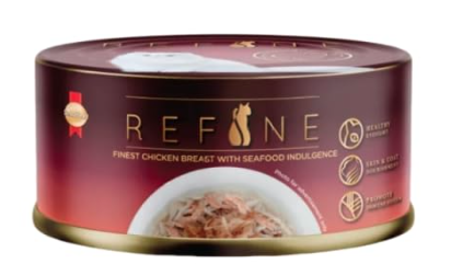 Refine Finest Tuna in Signature | Wet Cat Food in Gravy, 80 g | Hydrating Food Made with Real Tuna in Signature | Complete & Balanced Nutrition for Adult Cats (Pack of 12)