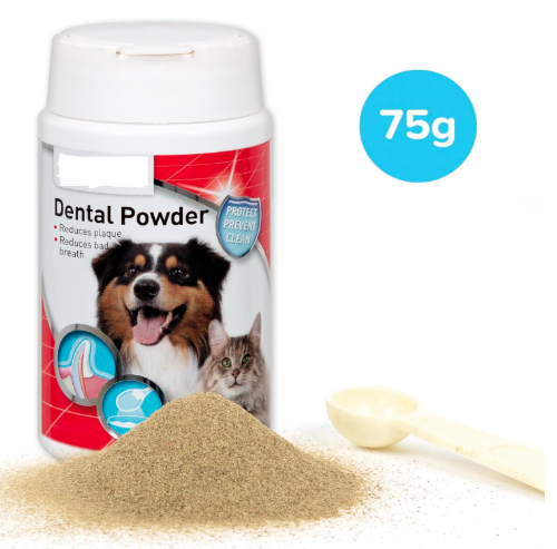 Dental Powder for Dogs and Cats, 75 gms, Fights Tooth Decay, Protects and Cleans, remove tartat & plaque