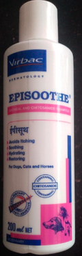 Virbac animal health Episoothe - Soothing Shampoo for Dogs, Cats and Horses,200 Ml