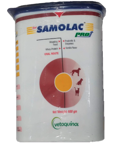 Vetoquinol Pawstively Pet Care Samolac Pro Weaning Food Supplement (400 g) Pack of 2