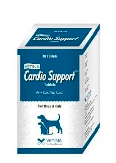 Vetina Cardio Support Tablets for Cardiac Care for Dogs & Cats 30 Tablets
