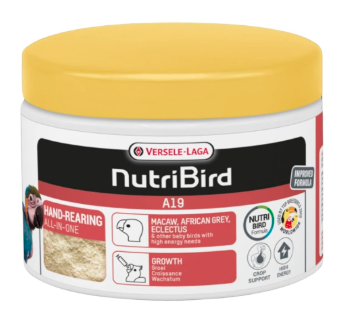 Versele-Laga Nutribird A19 Hand-Rearing Food Powder For Macaws, African Greys, Eclectus Parrots & Other Baby Birds 250Gm