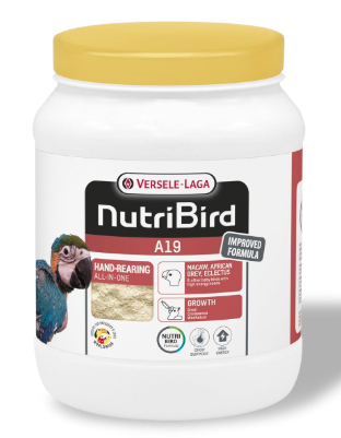 Versele Laga NutriBird A19 Hand-Rearing Food for Macaws, African Greys, eclectus Parrots and Other Baby Birds 800gm
