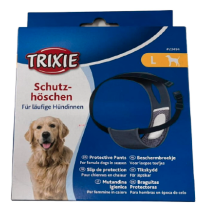 Trixie: - Protective Pants for Female Dogs | Designed for Dogs in The Season to Prevent Staining of Carpets & Other Fabrics | Washable - XL: 60-70cm
