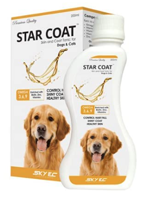 SKY EC, Dynamicsales(India) Sky-Ec Star Coat Dog Syrup For Dogs & Cats, 500Ml (Pack Of 1)