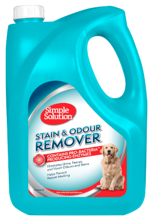 Simple Solution Dog Extreme Stain and Odour Remover,3X Cleaning Power,Eliminates Tough Set in Stains and Odors-4L