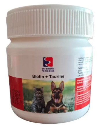 Biotin and Taurine, 75 Tablets for Dogs & Cats, for Healthy Skin & Hairs.