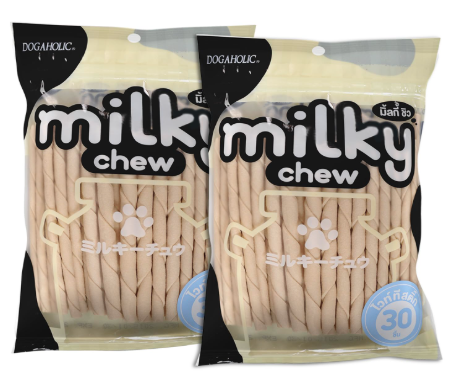 Dogaholic Milky Chew Dog Treats Real Chicken and Milk Protein Rich Dog Snacks Healthy Chewy Dog Treats(Pack of 2, Stick Style)