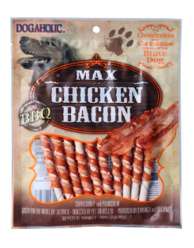 Rena Dogaholic BBQ Max Chicken Bacon Sticks Dog Treats– High Protein, Soft & Digestible Dog Treats for Training, Reward & Daily Snacking 130g Pack