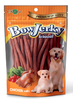 Rena Bow Jerky Dog Treats Chicken Sticks 200g, High Protein Dog Treats for Training & Reward, Healthy Chewy Snacks