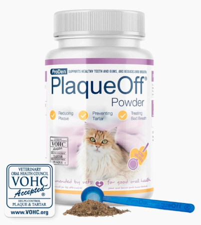 ProDen PlaqueOff Feed Supplement for Cats Original PlaqueOff for Cats, Natural Tooth Care Powder, Protects Against Bad Breath 20gm