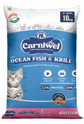 Carniwel Ocean Fish & Antarctic Krill Kitten Dry Cat Food 10 kg | Fresh & Natural Ingredients | Highly Palatable | Supports Healthy Skin & Glossy Coat