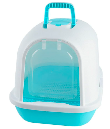 Cat Litter Box Fully Enclosed Splash-Proof Cat Litter Box | Scoop (Blue)
