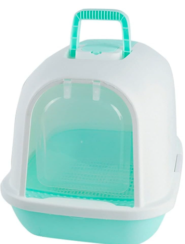 Cat Litter Box Fully Enclosed Splash-Proof Cat Litter Box | Scoop (Green)