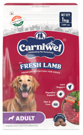 Carniwel Fresh Lamb Adult Dry Dog Food 1 Kg | Natural Ingredients for Optimal Skin & Coat Health | Highly Palatable | Supports Joint Health