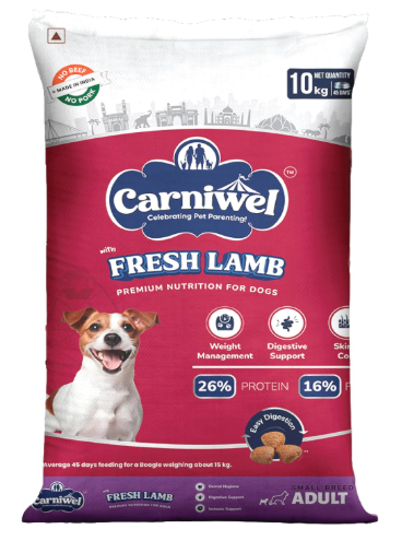 Carniwel Fresh Lamb Adult Dry Dog Food 10kg | Natural Ingredients for Optimal Skin & Coat Health | Highly Palatable | Tailored, Premium Nutrition for Small Dogs