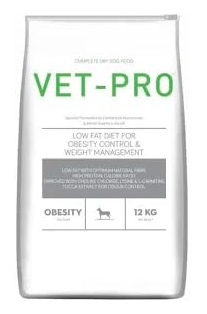 Vet PRO Obesity Pellet Adult Dog Food, Chicken Flavor, 12 KG,Pack of 1