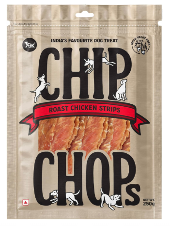 Chip Chops Roast Chicken Strips Dog Treats, High Protein & Low Fat Dog Snacks for Training Rewards, Natural Chicken Dog Chews for All Breeds, Healthy Dog Treats 250g Pack