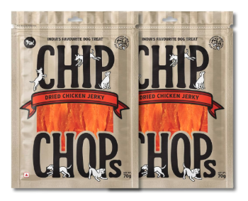 Chip Chops Sun Dried Chicken Jerky Dog Treat, Easily Digestible, Healthy Dog Treat, Perfect for Snacks, Suitable for All Dog Breeds, (Pack of 2) Each 70gm