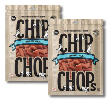 Chip Chops Chip Chops Fish On Stick Dog Snacks, 70 g Pack of 2, 70 g (Pack of 2)