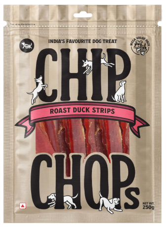 Chip Chops Roast Duck Strips Dog Treats High Protein Low Fat Natural Dog Snacks for Training Rewards Soft Chewy Dog Treats for All Breeds Puppy Adult Dogs 250g Pack