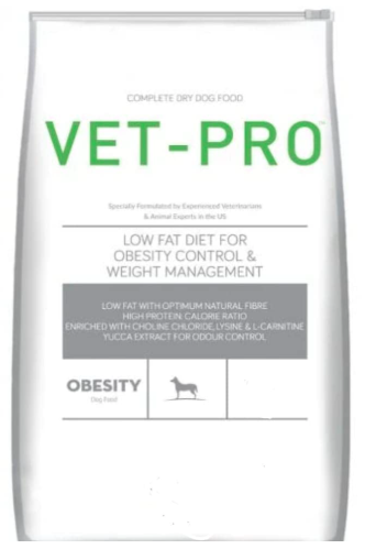 Vet-Pro Obesity Pellet Adult Dog Food, Chicken Flavour, 3kg