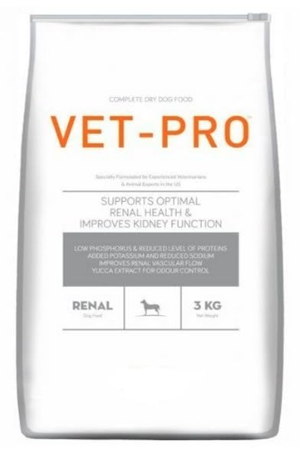 Vet Pro Renal Dry Dog Food, Kidney Health Support, 3 kg