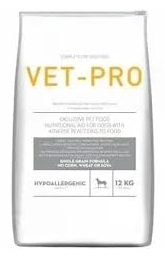 Vet-Pro Hypoallergenic Dog Food, 12 kg