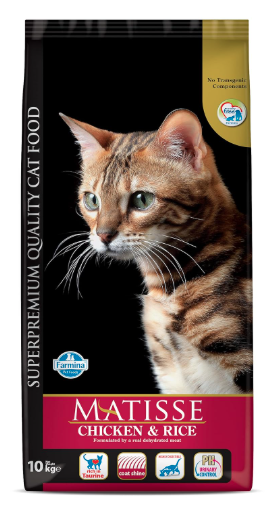 Farmina Matisse Dry Cat Food, Adult, 10-kg, Chicken and Rice