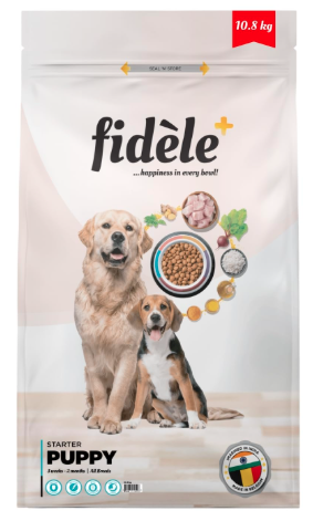 Fidele+ Starter Puppy Food | 10.8kg | DHA for Brain Development | Gentle Digestion | Ideal for Weaning Puppies & Mothers